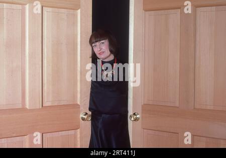 Posiertes Porträt der Jazzsängerin Sheila Jordan in Manhattan 1985. Stockfoto