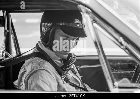 Dan Gurney fuhr einen Shelby Racing Ford Mustrag in der Watlins Glen Trans am, DNF 1968 Stockfoto