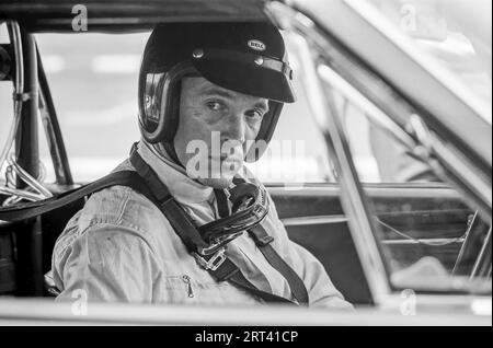 Dan Gurney fuhr einen Shelby Racing Ford Mustrag in der Watlins Glen Trans am, DNF 1968 Stockfoto