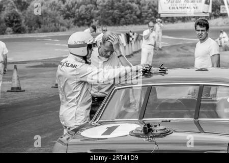 Jerry Titus fuhr einen Shelby Racing Ford Mustang bei der Watlins Glen Trans am 1968 und belegte den 1. Platz Stockfoto