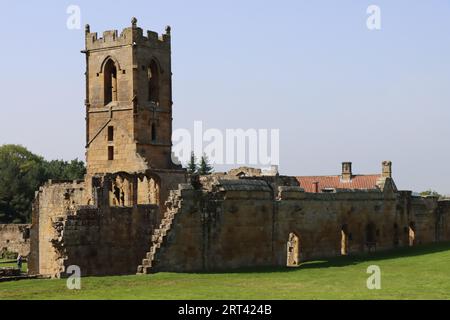Mount Grace Priory, Haus und Gärten Stockfoto