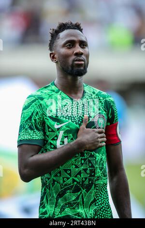 Akwa Ibom, Nigeria. 10. September 2023. Nigeria gegen Sao Tomé, Qualifikation für den CAF African Cup of Nations. Victor Modo: Victor Modo/Alamy Live News Stockfoto