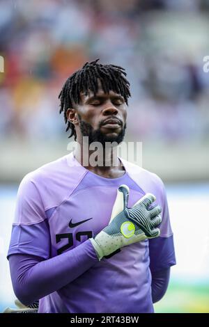 Akwa Ibom, Nigeria. 10. September 2023. Nigeria gegen Sao Tomé, Qualifikation für den CAF African Cup of Nations. Victor Modo: Victor Modo/Alamy Live News Stockfoto