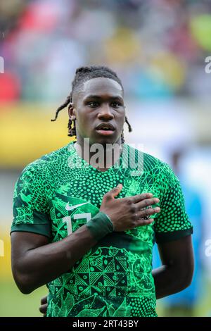 Akwa Ibom, Nigeria. 10. September 2023. Nigeria gegen Sao Tomé, Qualifikation für den CAF African Cup of Nations. Victor Modo: Victor Modo/Alamy Live News Stockfoto