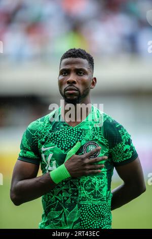 Akwa Ibom, Nigeria. 10. September 2023. Nigeria gegen Sao Tomé, Qualifikation für den CAF African Cup of Nations. Victor Modo: Victor Modo/Alamy Live News Stockfoto