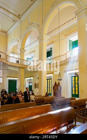 Macao, JAN 31 2014 - Innenansicht der St. Dominikanerkirche Stockfoto