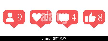 Konzept für Social Media-Symbole. Vektorillustration Stock Vektor