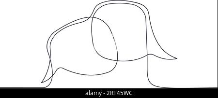 Durchgehende Linienblase, abstraktes Grafikelement. Kommentar oder Konversation, Symbol für Dialog-Chat. Sprechendes anständiges Vektorbanner Stock Vektor