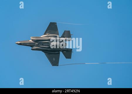 BELGIEN 9. september 2023, Hochgeschwindigkeitspass der F-35 Lightning II Stockfoto