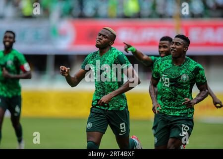 Akwa Ibom, Nigeria. 10. September 2023. Nigeria gegen Sao Tomé, Qualifikation für den CAF African Cup of Nations. Victor Modo: Victor Modo/Alamy Live News Stockfoto