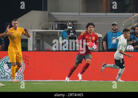 Arlington, Texas, USA: Der mexikanische Torhüter Guillermo Ochoa spielte während des internationalen Fußballspiels zwischen Mexiko und Australien am 9. September 2023 im AT&T Stadium. (Bild: © Javier Vicencio/Okularepix über ZUMA Press Wire) NUR REDAKTIONELLE VERWENDUNG! Nicht für kommerzielle ZWECKE! Stockfoto