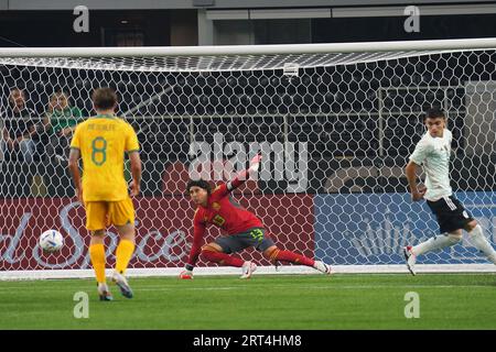 Arlington, Texas, USA: Der mexikanische Torhüter Guillermo Ochoa spielte während des internationalen Fußballspiels zwischen Mexiko und Australien am 9. September 2023 im AT&T Stadium. (Bild: © Javier Vicencio/Okularepix über ZUMA Press Wire) NUR REDAKTIONELLE VERWENDUNG! Nicht für kommerzielle ZWECKE! Stockfoto