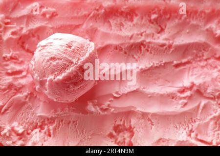 Eis mit einer Kugel leckerem Dessert, Blick von oben Stockfoto