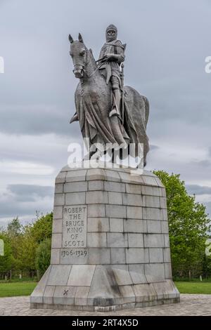 Statue von Robert the Bruce in der Schlacht von Bannockburn Besucherzentrum Stockfoto