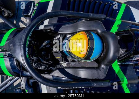 Monterey, KALIFORNIEN, USA. September 2023. INDYCAR NXT von MATT BRABHAM (76) aus Indianapolis, Indiana, bereitet sich auf das Training für den Firestone Grand Prix von Monterey auf dem WeatherTech Raceway Laguna Seca in Monterey vor. (Bild: © Walter G Arce SR Grindstone Medi/ASP) NUR REDAKTIONELLE VERWENDUNG! Nicht für kommerzielle ZWECKE! Stockfoto