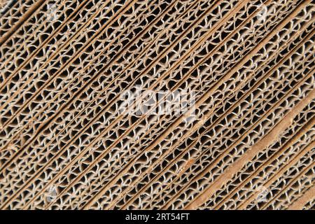 Wellpappe. Abstrakter Hintergrund Stockfoto