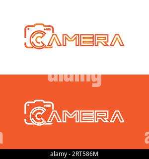 Buchstabe c mit Kamera-Logo-Design-Vektor-Illustration Vorlage Stock Vektor