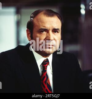 ZDF-Magazin, Politikmagazin, Deutschland 1969 - 1987, Moderator und Politiker Heinrich Lummer (?) Stockfoto