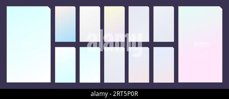 Sanfter pastellfarbener Farbverlauf für Geräte mit gleichmäßigem und lebendigem Farbhintergrund Stock Vektor