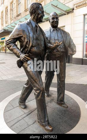 Die Statue der Brüder Moores in der Church Street in Liverpool Stockfoto