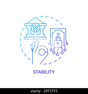 Konzept des Symbols für die 2D-Stabilitätslinie Stock Vektor