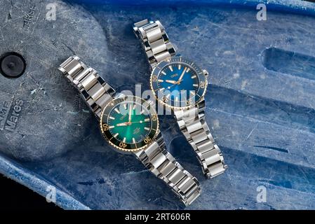 Oris Aquis Date Calibre 400 Stockfoto