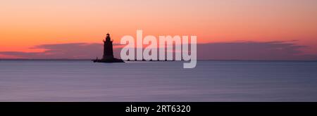 Delaware Breakwater East End Lighthouse am südlichen kap der Delaware Bay entlang der Atlantikküste, USA. Stockfoto