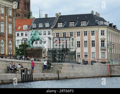 Der Slotsholm-Kanal in Kopenhagen, Dänemark. Stockfoto