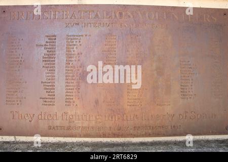 Brit bat - XV Internationale Brigade Stockfoto