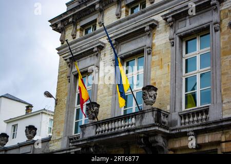 Vorderansicht der Palast der Nation in Brüssel, Belgien, Sitz des belgischen föderalen Parlaments, der Gesetzgebungsbefugnis des Bundes Aktien s Stockfoto