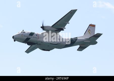 Torre del Mar internationale Flugschau. Málaga, Spanien. September 2023. Casa CN-235 von Guardia Civil. Stockfoto