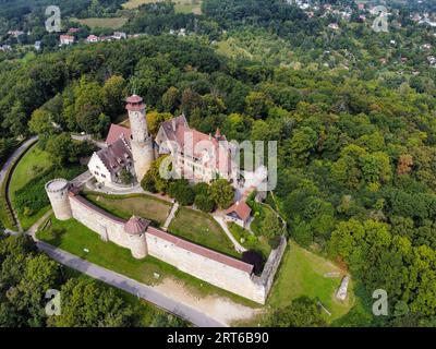 Aus der Vogelperspektive vom Schloss altenburg in bamberg, bayern Stockfoto