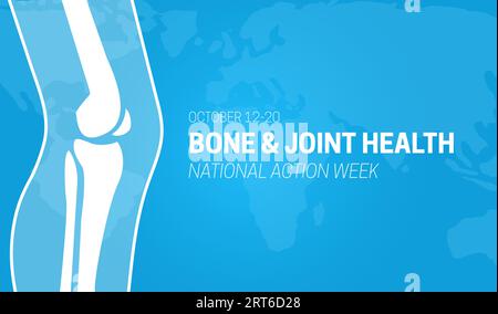 World Bone and Joint Health National Action Week Hintergrund Illustration Banner Stock Vektor