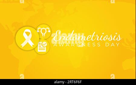 Hintergrund-Illustration Zum Endometriose Awareness Day Stock Vektor