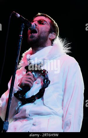 Oasis tritt 2004 beim Glastonbury Festival auf Stockfoto