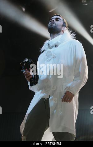 Oasis tritt 2004 beim Glastonbury Festival auf Stockfoto