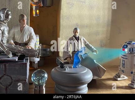 fotografía de juguetes con figuras de Acción de la saga de Starwars Stockfoto