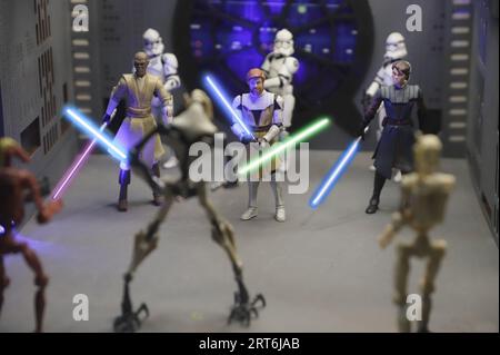 fotografía de juguetes con figuras de Acción de la saga de Starwars Stockfoto