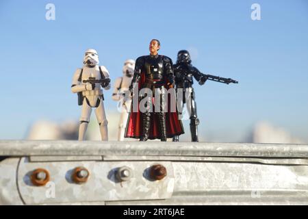 fotografía de juguetes con figuras de Acción de la saga de Starwars Stockfoto