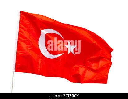 Türkische Flagge winken Stockfoto