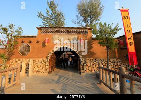 Yi County, China - 4. November 2017: Architektonische Landschaft der Wasserstadt Taihang，Yi County, Provinz Hebei, China Stockfoto