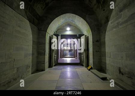 Yi County, China - 5. November 2017: Die Durchgangsarchitektur des unterirdischen Palastes, Yi County, Provinz Hebei, China Stockfoto