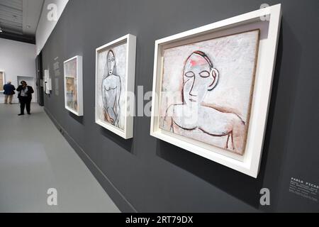 Paris, Frankreich. September 2023. Pressevorschau der Ausstellung „Gertrude Stein und Pablo Picasso die Erfindung der Sprache“ im Luxemburger Museum in Paris, Frankreich, am 11. September 2023. Foto: Lionel Urman/ABACAPRESS.COM Abaca Press/Alamy Live News Stockfoto