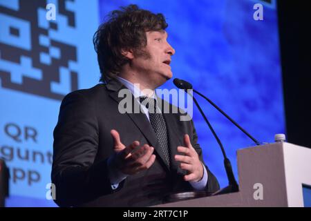 Javier Milei, Candidato a presidente en Argentina Stockfoto