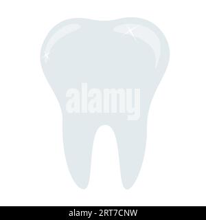 Vektorillustration. Ein schöner und gesunder Zahn. Stock Vektor