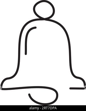Vektorglocke. Schulsymbol. Glocke für Studenten Vektorillustration auf weißem Hintergrund. Stock Vektor