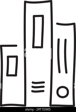 Vector Office-Ordner. Informationshaltung . Büromaterial Vektor-Illustration auf weißem Hintergrund. Stock Vektor