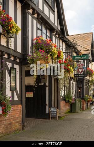 Das Rose and Crown Pub in der Sheep Street, Stratford in Avon, Warwickshire, England Stockfoto