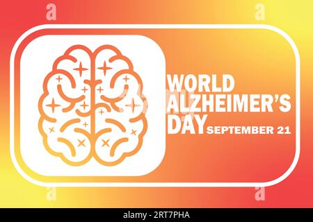 Das Konzept des Welt-Alzheimer-Tages. Vektorillustration. September. Geeignet für Grußkarten, Poster und Banner Stock Vektor