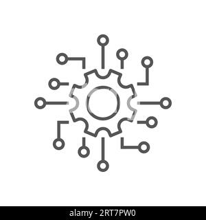 Symbol für Business Intelligence Vector Liner. Perfekter Vektor. Bearbeitbarer Stoke Stock Vektor